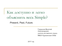 Презентация по английскому языку на тему Future Present Past Simple