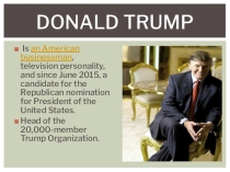Презентация Дональд Трамп- как стать успешным