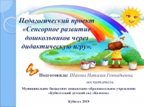 Педагогический проект Сенсорное развитие дошкольников через дидактическую игру.