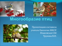 Презентация по биологии на тему  Многообразие птиц
