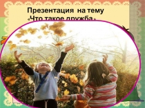 Что такое дружба