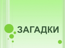 Загадки на занятия по экологическому воспитанию