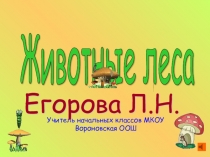 Презентация по окружающему миру Животные леса (3 класс)