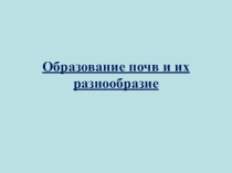 Презентация по географии на тему МНОГООБРАЗИЕ ПОЧВ РОССИИ
