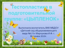 Тестопластика с детьми подготовительной группы детского сада Цыпленок.