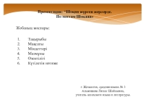 Презентация. Шоқан жүрген жерлерде. По местам Шокана