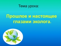 Презентация Мир глазами эколога