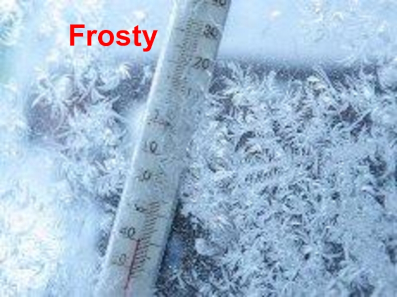 Презентация по английскому языку в 3 классе на тему Season and weather Frosty Frosty