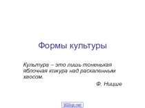 Формы культуры
