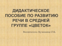 Дидактичсекое пособие по развитию речи в средней группе