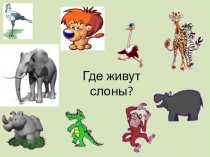 Презентация по окружающему миру на тему Где живут слоны? (1 класс)