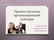 Презентация по предмету организационная культура на тему Уровни изучения организационной культуры