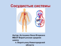 Презентация по биологии 8 класс на тему Сосудистые системы