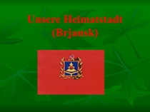 Презентация по немецкому языку Unsere Heimatstadt (Brjansk)