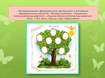 Моя семья. Родословная  для средней группы