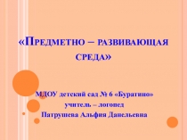 Развивающая предметно - пространственная среда для речевого развития детей старшего дошкольного возраста.