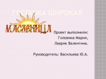 Госпожа широкая масленица