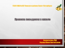 Презентация Правила поведения в школе