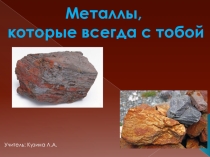 Презентация по химии на тему: Металлы, которые всегда с тобой