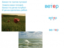 Презентация по русскому языку на тему Работа над словарным словом ВЕТЕР
