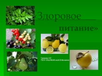 Познавательный урок по химии на тему Здоровое питание