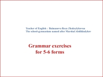 Grammar exercises