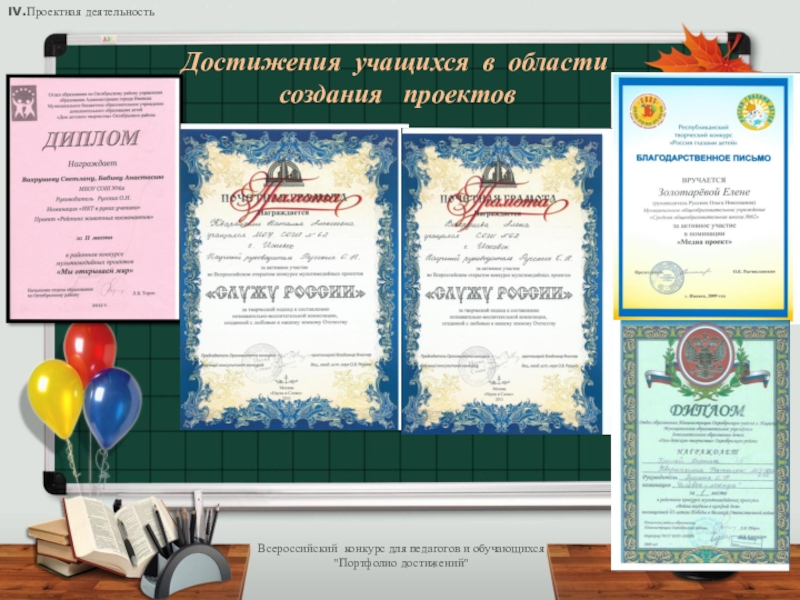 Презентация Электронное портфолио педагога Всероссийский конкурс для педагогов и обучающихся Всероссийский конкурс для педагогов и обучающихся
