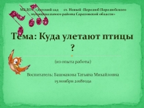 Презентация Куда улетают птицы?