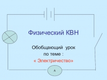 Физический КВН по теме: Электричество 8 класс