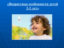 Проект - возрастные особенности детей 2-3 лет