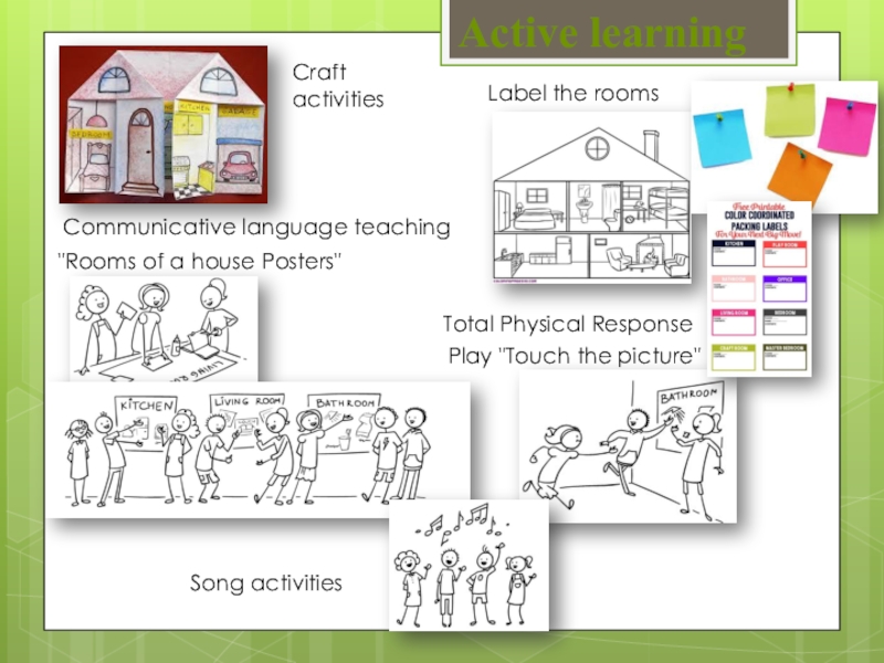 Анализ урока My Family and Friends Active learning Label the rooms Active learning Label the rooms