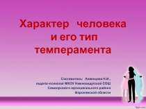 Характер человека и его тип темперамента