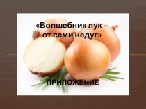 Презентация к исследовательской работе Волшебник лук от семи недуг