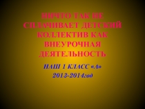 Презентация Ничто так не сплачивает детский коллектив как внеурочная деятельность