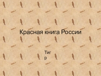 Красная книга. Уссурийский тигр.