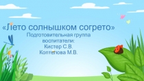 Презентация Лето солнышком согрето
