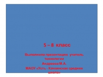 Презентация Творческий проект для мальчиков(5-8 класс)