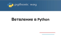 Презентация по информатике Изучаем второй язык программирования. Урок 2. Ветвления в Python