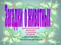 Презентация Загадки о животных