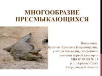Презентация по биологии Многообразие пресмыкающихся