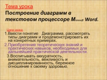 Построение диаграмм в текстовом процессоре Мicrosoft Word