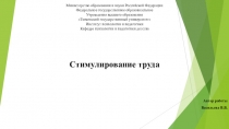 Стимулирование труда педагога