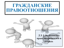 Презентация для подготовки к ЕГЭ по обществознанию ГРАЖДАНСКИЕ ПРАВООТНОШЕНИЯ