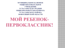 Презентация к родительскому собранию в 1 классе по теме Мой ребенок-первоклассник
