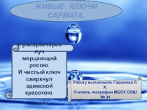 Презентация по краеведению  Живые ключи Сармата