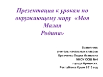 Презентация Моя малая Родина (для уроков по окружающему миру в начальной школе)