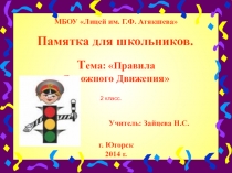 Проект по ПДД