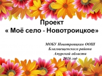 Презентация проекта по окружающему миру Моё село