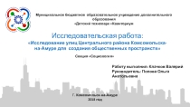 Исследовательская работа Исследование улиц Центрального района Комсомольска-на-Амуре для создания общественных пространств