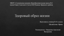Презентация по физической культуре на тему здоровый образ жизни (8 класс)